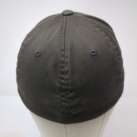 Oec Fitted Baseball Cap Gray One Size Embroidered 6 Panel Flexfit Port Authority - Picture 6 of 10